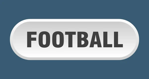 Bouton football. signe blanc arrondi de football. football — Image vectorielle