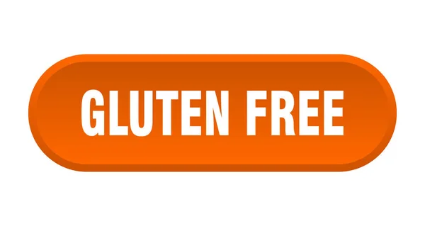 Gluten free button. gluten free rounded orange sign. gluten free — Stock Vector