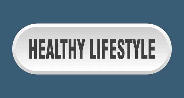 Кнопка здорового образа жизни. здоровый образ жизни округлый белый знак. здоровый образ жизни — стоковый вектор