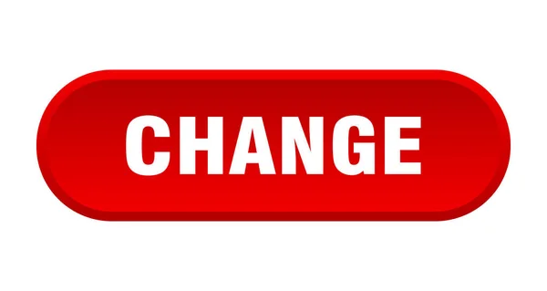 Botão de mudança. mudar sinal vermelho arredondado. alteração — Vetor de Stock