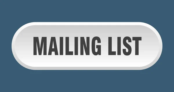 Tlačítka poštovního seznamu. seznam adresátů se zaokrouhlenou bílou známkou. Mailing — Stockový vektor