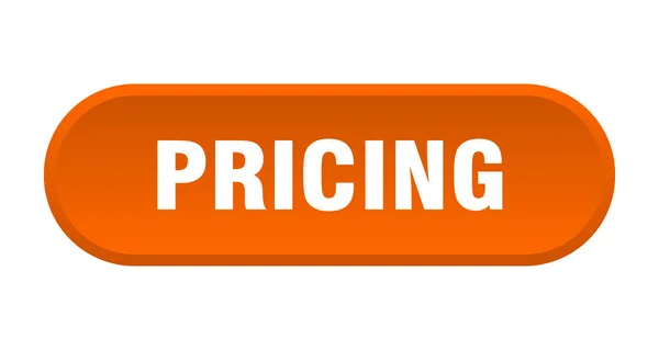 Pricing button. pricing rounded orange sign. pricing — Stock Vector