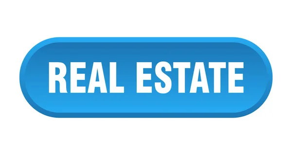 Real estate button. real estate rounded blue sign. real estate — Stock Vector