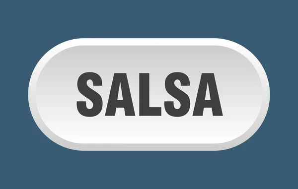 Bouton de salsa. salsa signe blanc arrondi. salsa — Image vectorielle