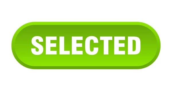 Selected button. selected rounded green sign. selected — Stock Vector