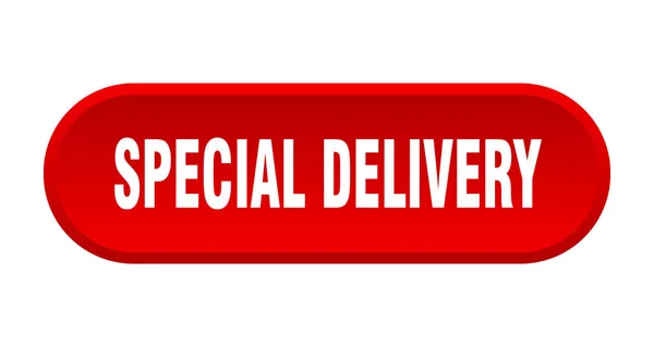 Botón de entrega especial. entrega especial signo rojo redondeado. entrega especial — Archivo Imágenes Vectoriales
