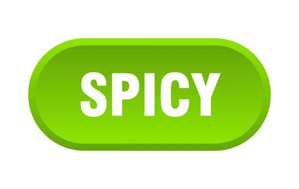 Spicy button. spicy rounded green sign. spicy — Stock Vector