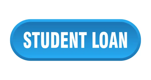 Botón de préstamo estudiantil. préstamo estudiantil redondeado signo azul. préstamo estudiantil — Vector de stock