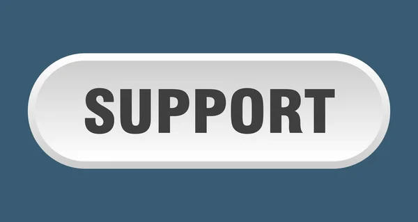 Botón de soporte. soporte redondeado signo blanco. apoyo — Archivo Imágenes Vectoriales