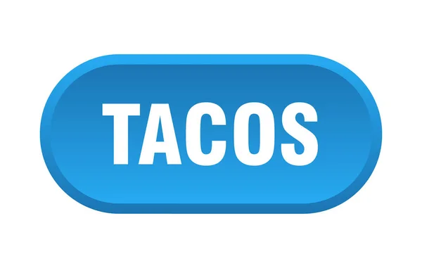 Tacos button. tacos rounded blue sign. tacos — Stock Vector