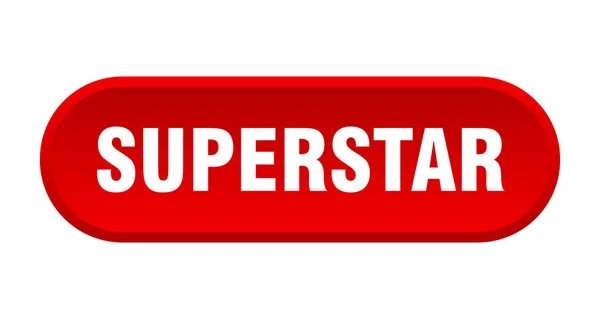 Botão super estrela. Superstar arredondado sinal vermelho. superstar —  Vetores de Stock