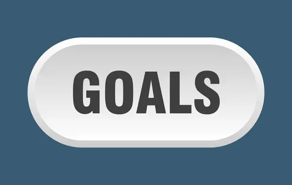 Goals button. goals rounded white sign. goals — Stock Vector