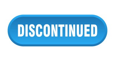 discontinued button. discontinued rounded blue sign. discontinued clipart