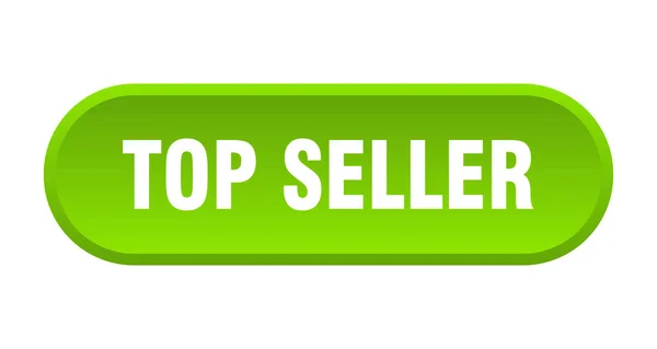 Top seller button. top seller rounded green sign. top seller — Stock Vector