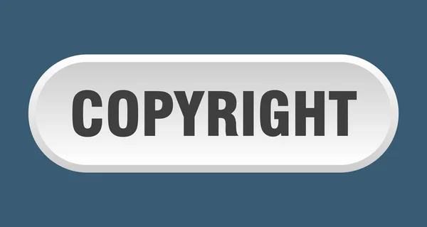 Copyright button. copyright rounded white sign. copyright — Stock Vector