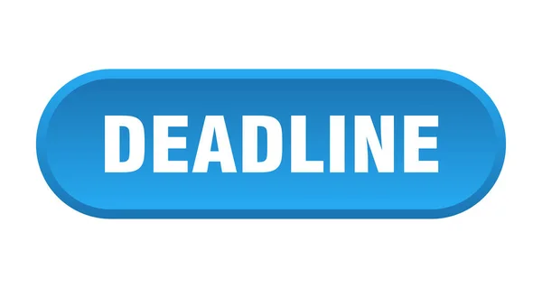 Deadline button. deadline rounded blue sign. deadline — Stock Vector