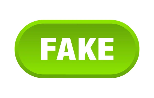 Fake button. fake rounded green sign. fake — Stock Vector