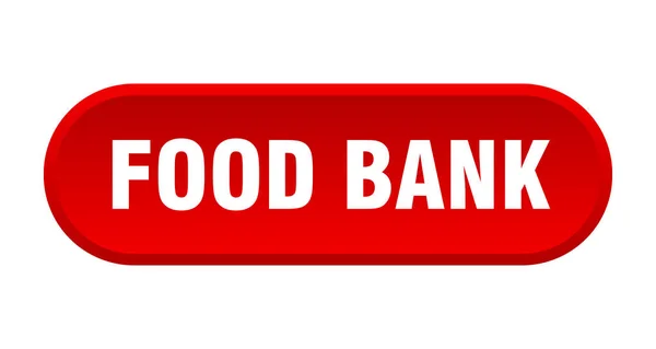 Botón del banco de alimentos. banco de alimentos redondeado signo rojo. banco de alimentos — Archivo Imágenes Vectoriales