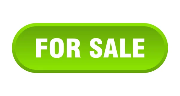 Tlačítka pro prodej. na prodej zaokrouhlený zelený znak. k prodeji — Stockový vektor
