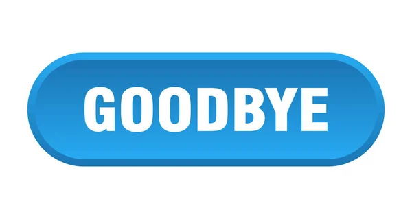 Tlačítko rozloučení. Sbohem, kulaté modré znaménko. Nashledanou — Stockový vektor