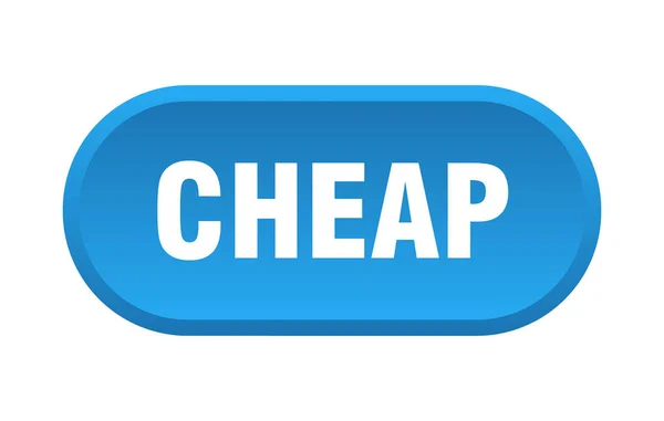 Cheap button. cheap rounded blue sign. cheap — Stock Vector
