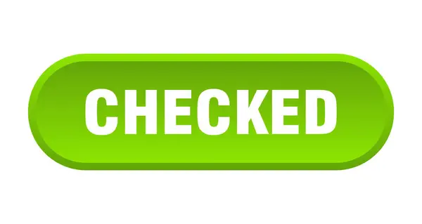 Checked button. checked rounded green sign. checked — Stock Vector