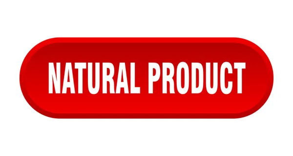 Naturprodukt-Taste. Naturprodukt gerundetes rotes Zeichen. Naturprodukt — Stockvektor