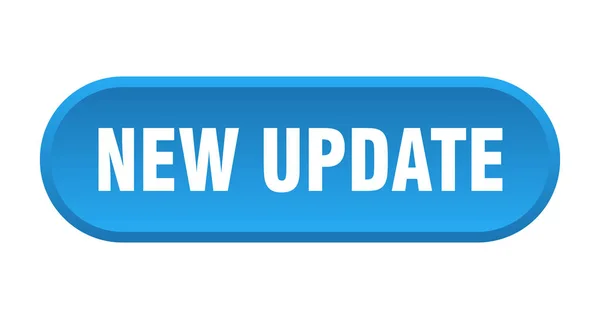 新しい更新ボタン。新しい更新は青い符号を丸めました。新しい更新プログラム — ストックベクタ