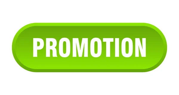 Botón de promoción. promoción signo verde redondeado. promoción — Vector de stock