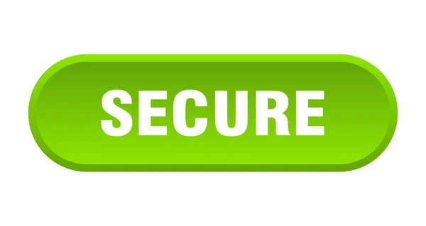 Secure button. secure rounded green sign. secure — Stock Vector