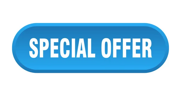 Botão oferta especial. oferta especial arredondado sinal azul. oferta especial — Vetor de Stock