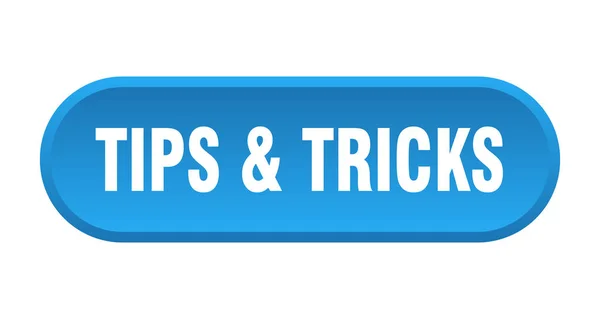 Tipy & triky. Tipy & triky se zaoblenými modrými znaménky. Tipy & triky — Stockový vektor