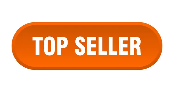 Top seller button. top seller rounded orange sign. top seller — Stock Vector
