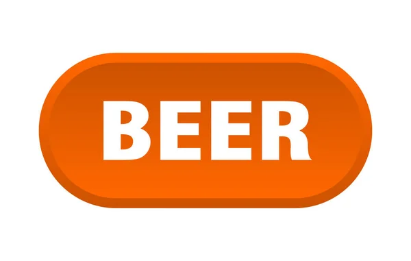 Bier knop. bier afgerond oranje teken. Bier — Stockvector