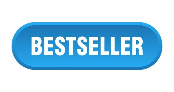 En çok satanlar düğmesi. en çok satan yuvarlak mavi işareti. Bestseller — Stok Vektör