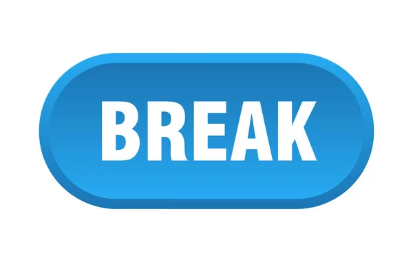 Break button. break rounded blue sign. break — Stock Vector