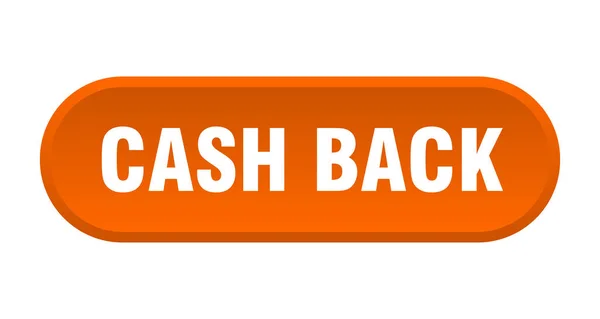 Cashback knop. Cashback afgerond oranje teken. geld terug — Stockvector