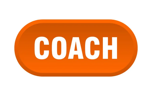 Coach button. coach rounded orange sign. coach — Stock Vector