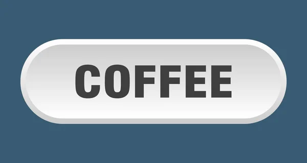 Botón de café. café signo blanco redondeado. café — Archivo Imágenes Vectoriales