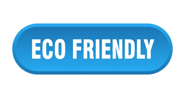 Eco vriendelijke knop. eco vriendelijke afgeronde blauwe teken. Eco friendly — Stockvector