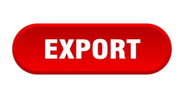 Botón de exportación. exportar signo rojo redondeado. exportación — Vector de stock