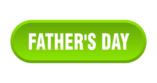 День отца пуговица. День отца округлый зеленый знак. День отца — стоковый вектор