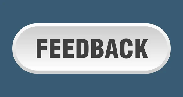 Botão de feedback. feedback arredondado sinal branco. feedback — Vetor de Stock