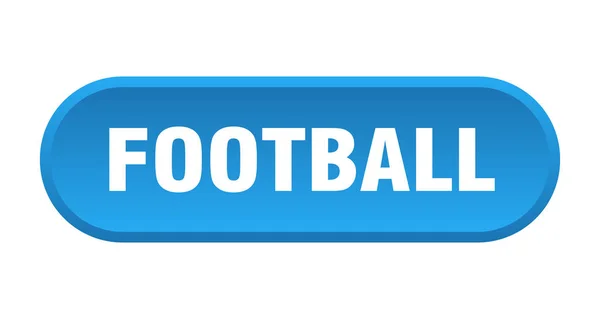 Bouton football. football arrondi signe bleu. football — Image vectorielle