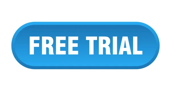 Botón de prueba gratuita. prueba gratuita signo azul redondeado. prueba gratuita — Vector de stock