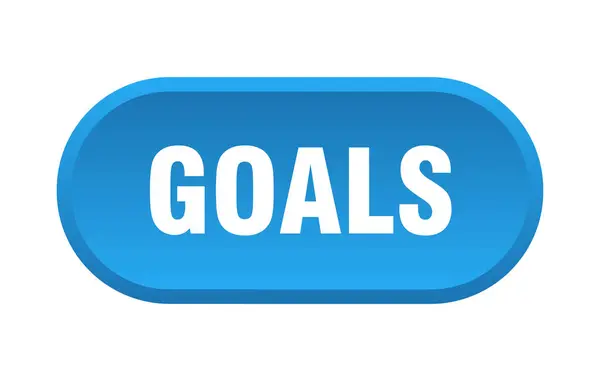 Goals button. goals rounded blue sign. goals — Stock Vector