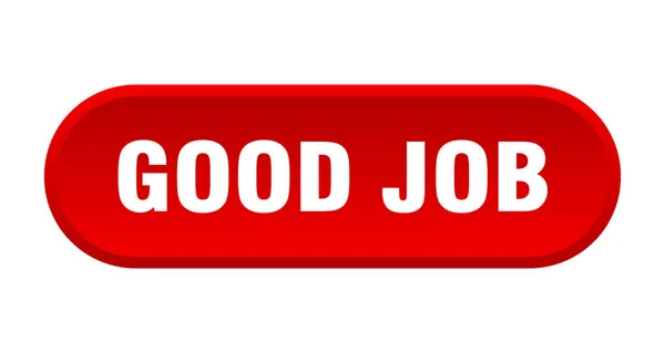 Good job button. good job rounded red sign. good job — Stock Vector