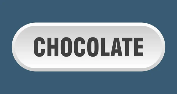 Pulsante di cioccolato. cioccolato segno bianco arrotondato. cioccolato — Vettoriale Stock