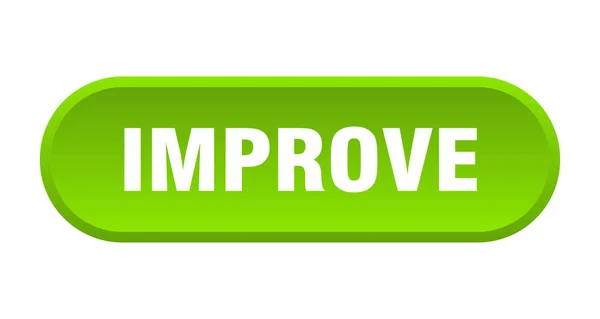 Κουμπί βελτίωσης. βελτιώσει το στρογγυλεμένο πράσινο σημάδι. Βελτιώσει — Διανυσματικό Αρχείο