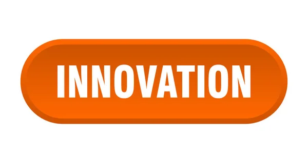 Botón de innovación. signo naranja redondeado innovación. innovación — Vector de stock